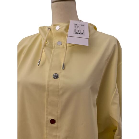 Rains Waterproof Longline Jacket, In Straw Color, Size XL, NWT, Unisex - Picture 5 of 12
